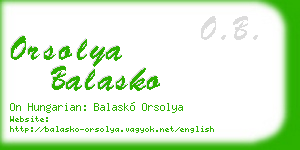 orsolya balasko business card